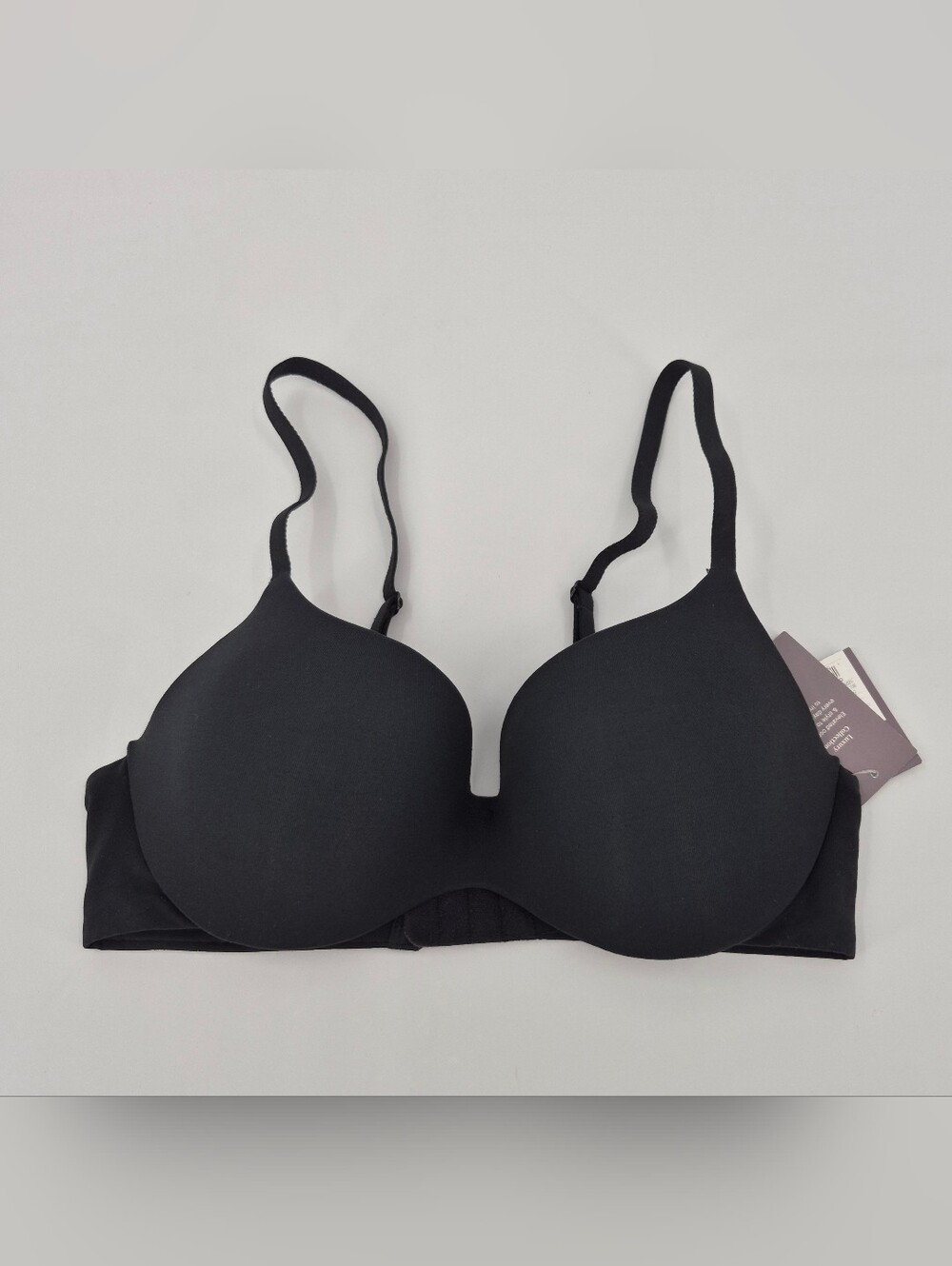 NWT Auden Luxe Stretch Comfort Wire Demi Coverage Bra SZ 34B Black